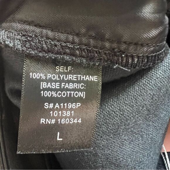 Beige Botany NWT Fall 23 Faux Leather Pants Size Large Miss Lola Boutique - Picture 10 of 14